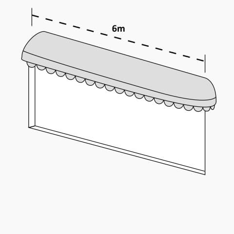 Korbmarkise 6m breit