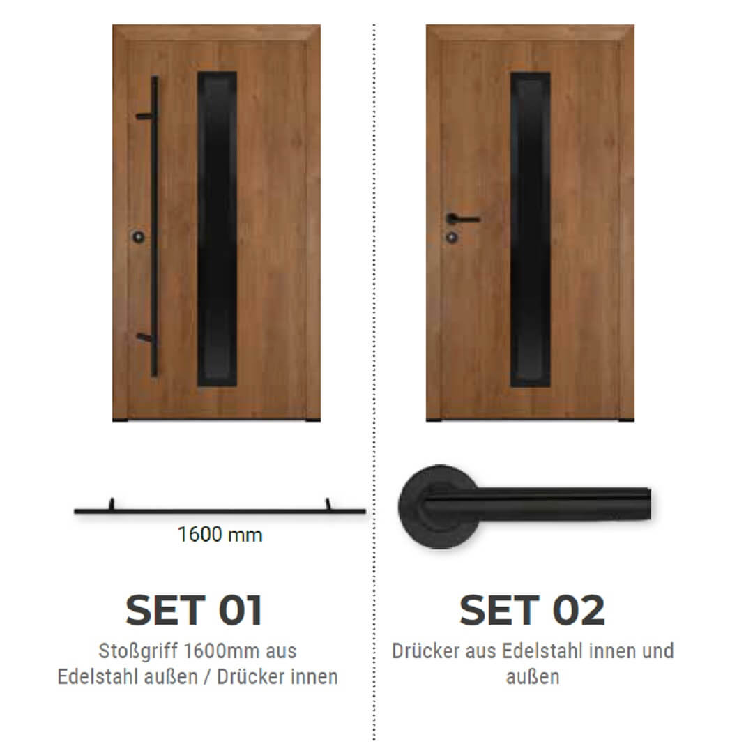 Haustür DS-92 mit thermischer Trennung - Beschlag Set