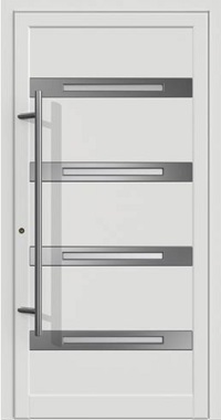 Kunststoff Haustür Modell 6005 in Weiß