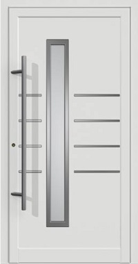 Kunststoff Haustür Modell 6010 in Weiß