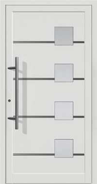 Kunststoff Haustür Modell 6023 in Weiß