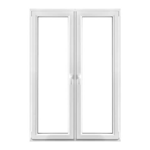 Kunststoff-Balkontür 2-flg. Dreh Links Dreh Rechts 140x200 cm Weiß