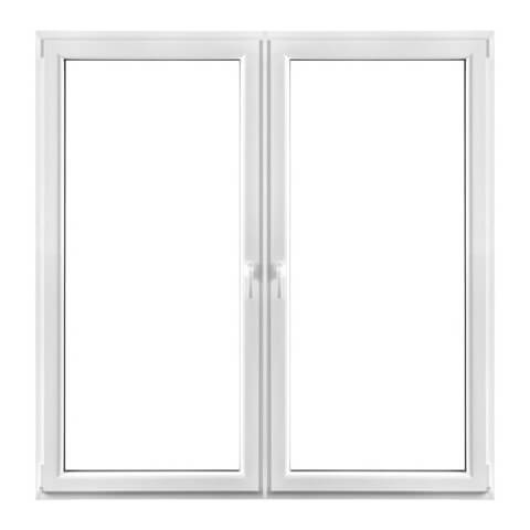 Kunststoff-Balkontür 2-flg. Dreh Links Dreh Rechts 200x200 cm Weiß