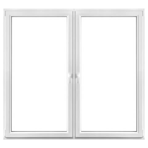Kunststoff-Balkontür 2-flg. Dreh Links Dreh Rechts 220x200 cm Weiß