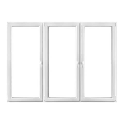 Kunststoff-Balkontür 3-flg. Dreh Links Dreh Links Dreh Rechts 280x200 cm Weiß