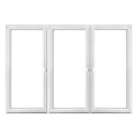 Kunststoff-Balkontür 3-flg. Dreh Links Dreh Links Dreh Rechts 290x200 cm Weiß