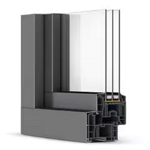 Kunststofffenster Rehau ARTEVO Profil aussen anthrazit - Kaleido Cover