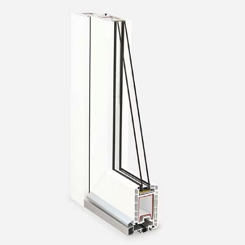 Kunststofffenster Rehau BRILLANT-DESIGN Profil - Profilschnitt