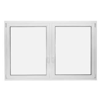 2-flügeliges Alu Fenster in Weiß