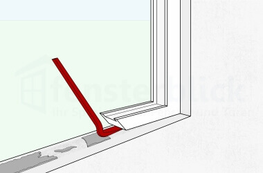 Fenster Ausbau Seitenrahmen entfernen mit Brechstange oder Keil