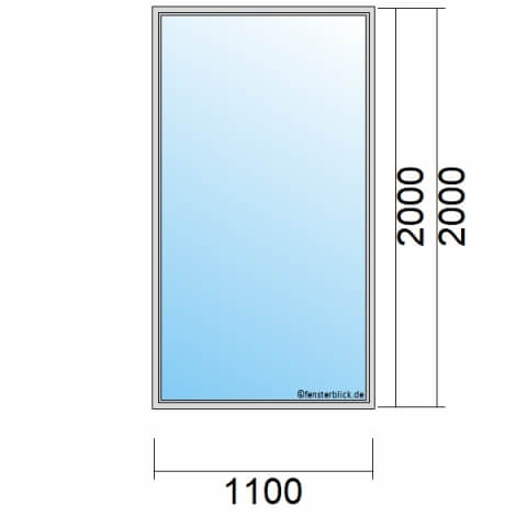 Einflügelige Balkontür 110x200 cm technische Details