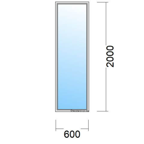 Einflügelige Balkontür 60cm breit technische Details