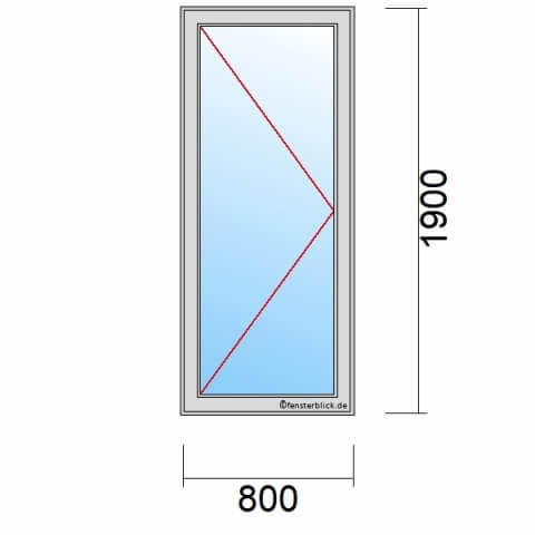 Balkontür 80x190 cm 1-flüglig Dreh-Links technische Details
