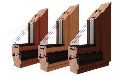 Balkontür Profile aus Holz in verschiedenen Farben