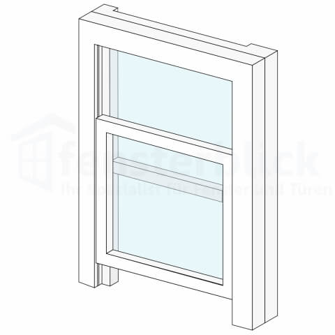 Fenstertyp - Vertikalschiebefenster zum Hoch-Heben