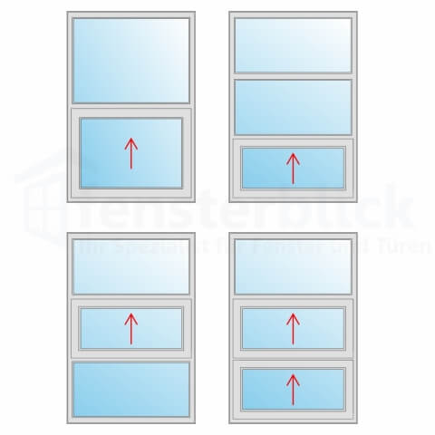 Fenstertyp Vertikalschiebefenster mehrteilig