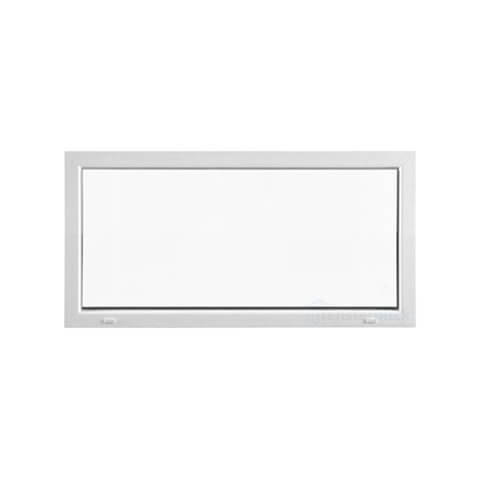 Kellerfenster Weiß 80cmx40cm Fest Aussenansicht