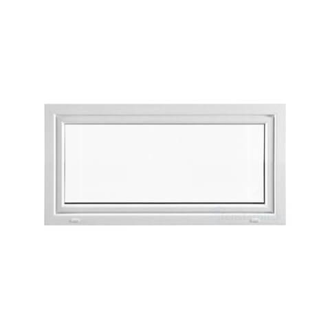 Kellerfenster Weiß 80cmx40cm Aussenansicht