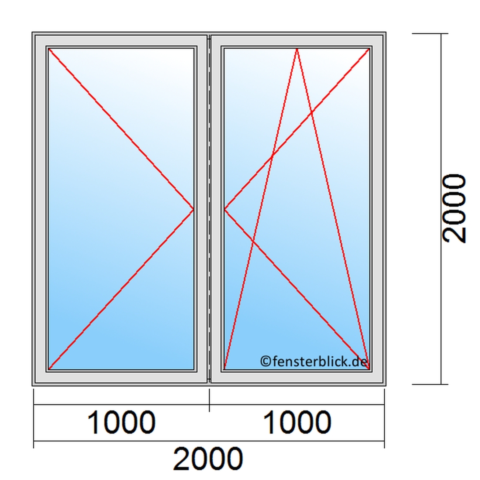 Kunststofffenster Fenster PVC DREH-KIPP Pfosten 120 x 125cm EXTRA ANGEBOT!!! 