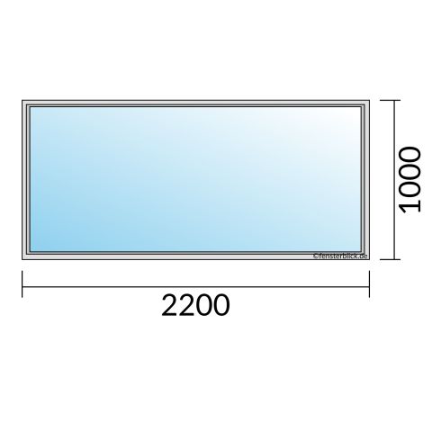 Fenster 2200x1000mm Festverglasung technische Details