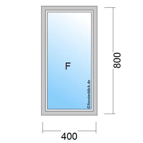 Fenster 400x800mm Festverglasung technische Details