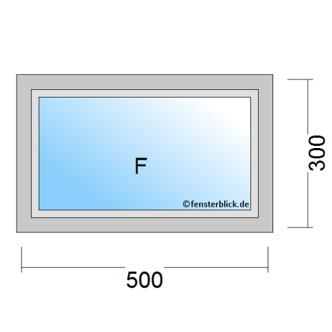 Fenster 500x300mm Festverglasung technische Details