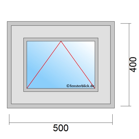 Kippfenster 500x400mm technische Details