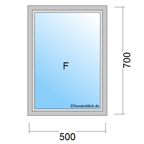 Fenster 500x700mm Festverglasung technische Details