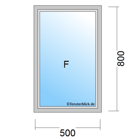 Fenster 500x800mm Festverglasung technische Details