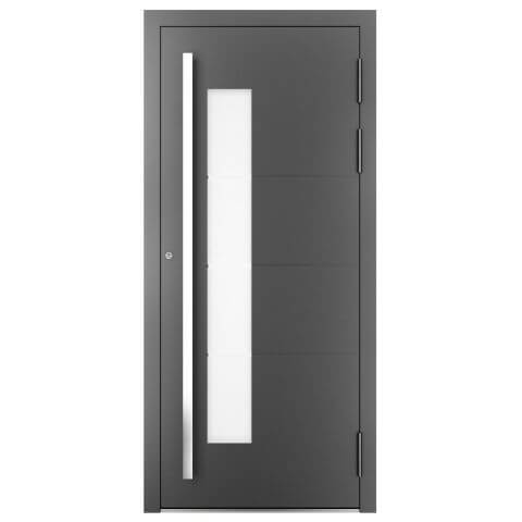Aluminium Haustür Florida 1-3 Links Aufsatzfüllung in Anthrazit
