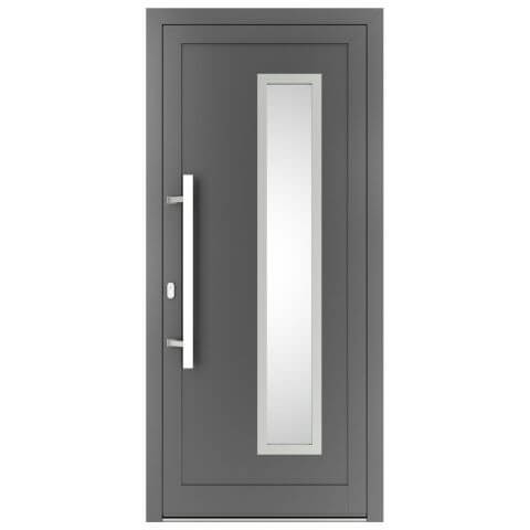 Aluminium Haustür Florida 1 Inox Rechts in Anthrazit