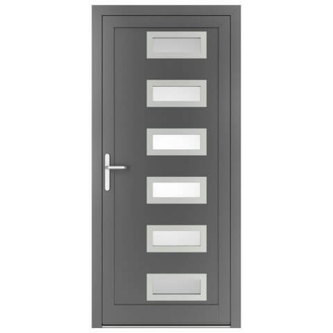 Aluminium Haustür California 2 Inox (R) in Anthrazit