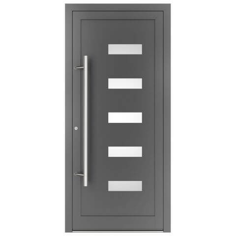 Aluminium Haustür California 1 Rechts in Anthrazit
