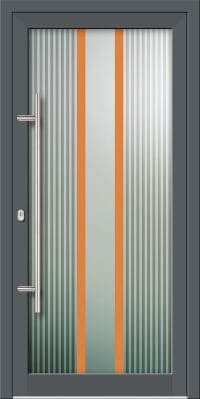 Aluminium Haustür KN Vision Glass Digital VV-850-GLW14 orange