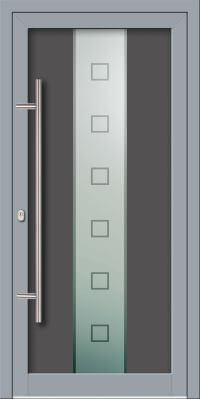 Aluminium Haustür KN Vision Glass Digital VV-850-GLW15 grau