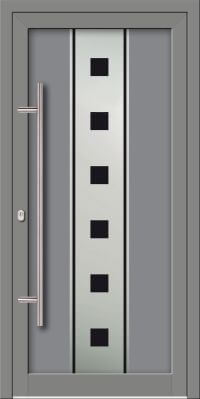 Aluminium Haustür KN Vision Glass Digital VV-850-GLW16-grau Alternative