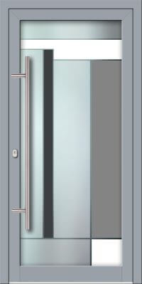 Aluminium Haustür KN Vision Glass Digital VV-850-GLW17 grau