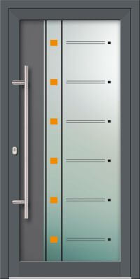Aluminium Haustür KN Vision Glass Digital VV-850-GLW19 grau Alternative