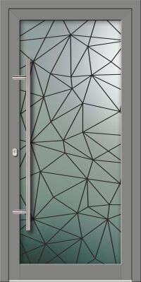 Aluminium Haustür KN Vision Glass Digital VV-850-GLW45 schwarz