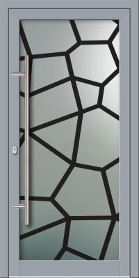 Aluminium Haustür KN Vision Glass Digital VV-850-GLW47 schwarz