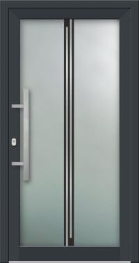 Aluminium Haustür KN Vision Glass Inox VV-850-GLI09