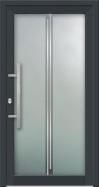 Aluminium Haustür KN Vision Glass Inox VV-850-GLI10