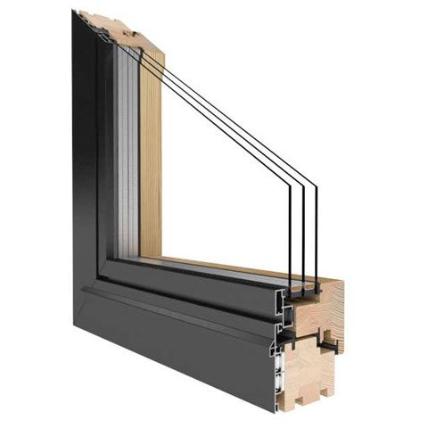 Holz-Aluminium Fensterprofil