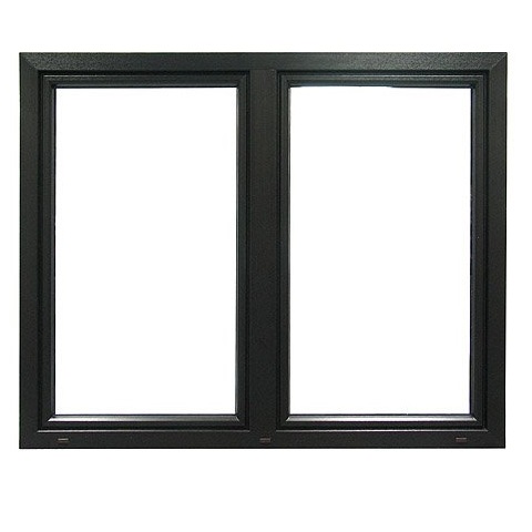 2-flügeliges Kunststofffenster in Schwarz