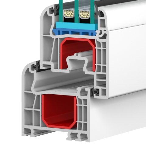 Kunststoff Fensterprofil Iglo 5-Kammer Profil