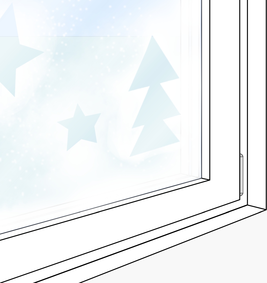 Schneespray-Fensterdeko :) 
