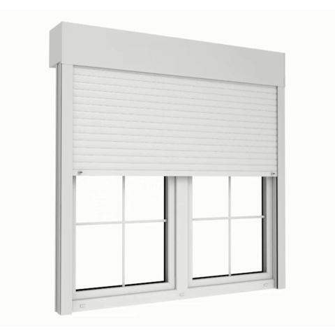 Drutex Aufsatzrollladen 2-flügeliges Fenster in Weiß