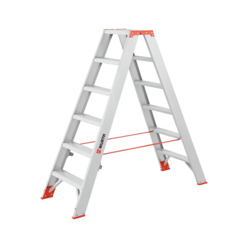 Preview: Würth Alu-Stufenstehleiter genietet - 2x6 Stufen