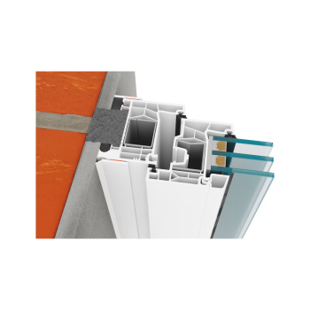Preview: Würth Flachleiste mit Lippe weiß befestigt am Fenster
