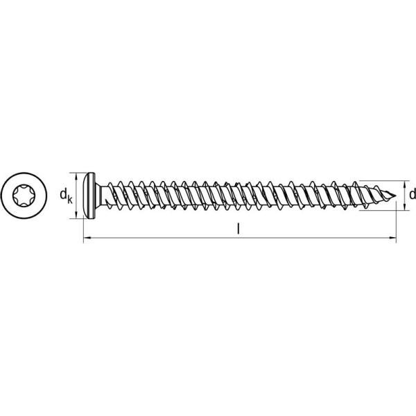 greenteQ Fensterrahmenschraube Flachkopf T30 Details